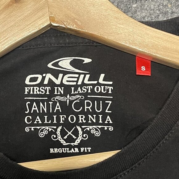 ONeill Mens Black Graphic Tee "First Name In The Water" Regular Fit S - Picture 6 of 7